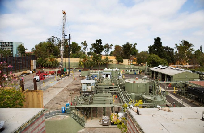 Freeport McMoRan operates 30 oil and gas wells -- of which 22 are active -- in the Murphy drilling site in West Adams, L.A.