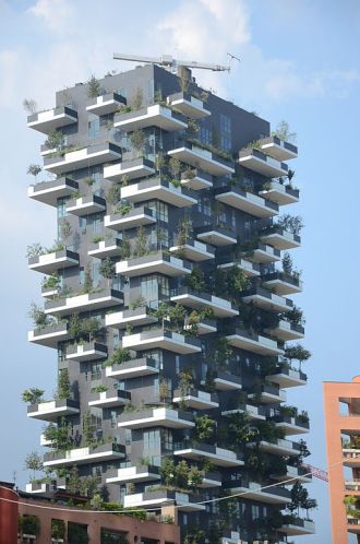 vertical forest green building living 