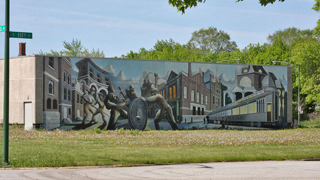 Mural in Pullman, Chicago.