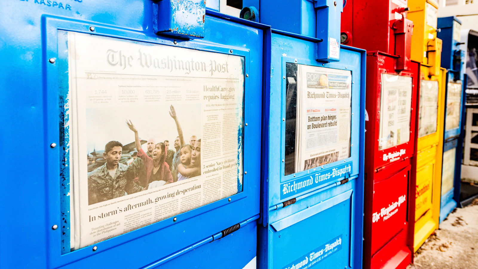 Newspaper vending machines