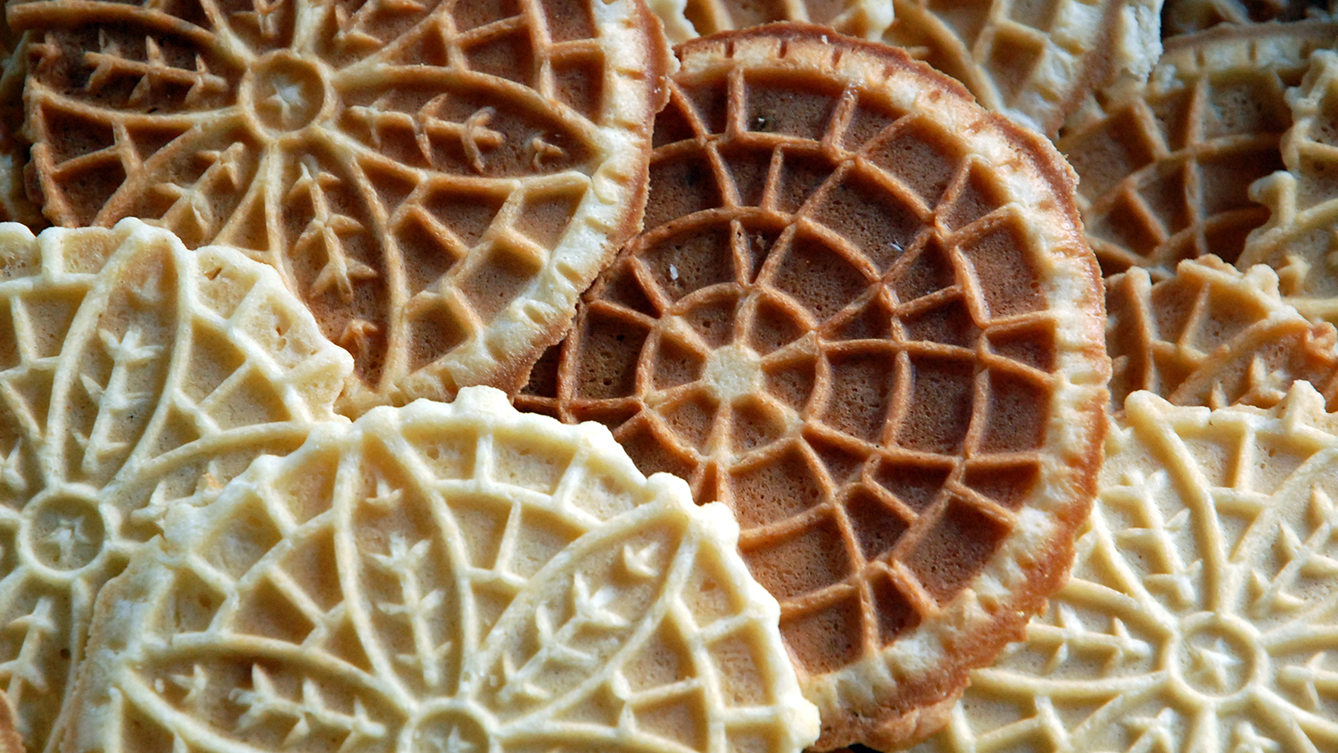 Delicious pizza snowflakes