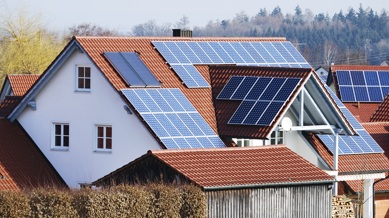 Solar array on roof