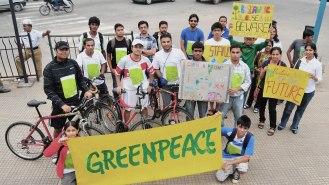 Greenpeace activists in India