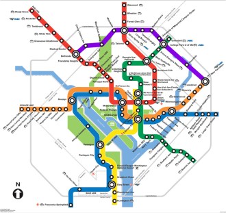 DC metro map