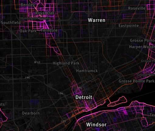 Running Map Detroit