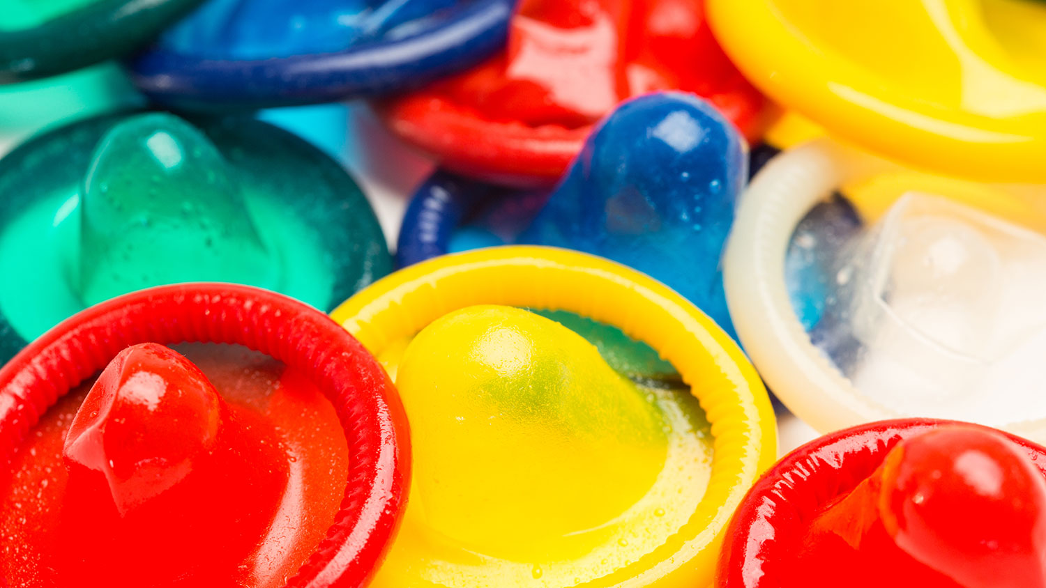 Colorful condoms