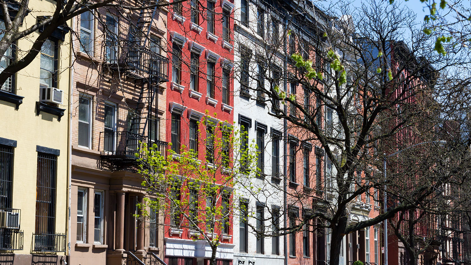 Brownstones in New York City