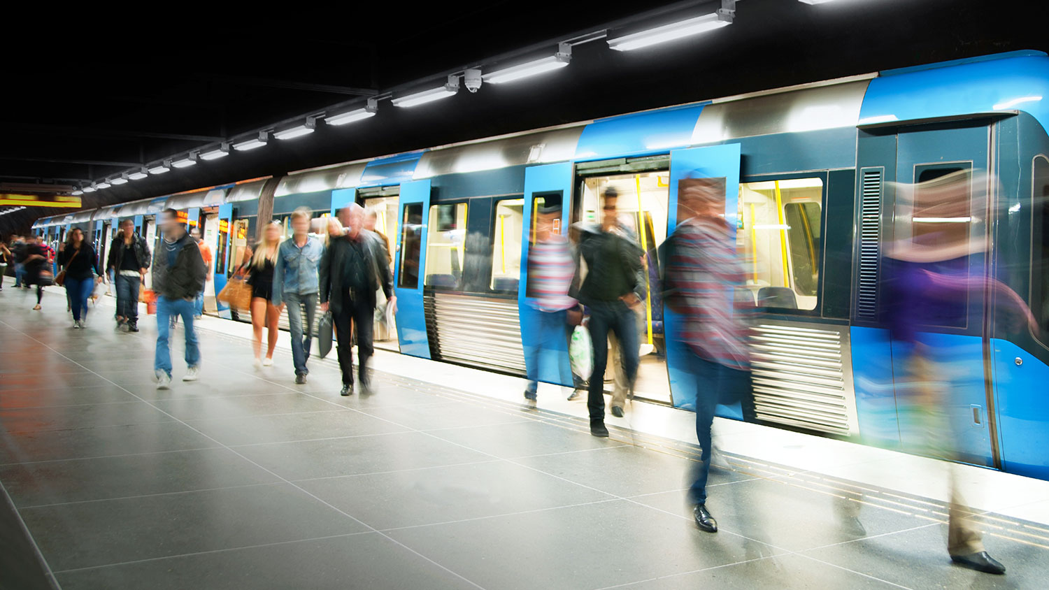 busy subway platform