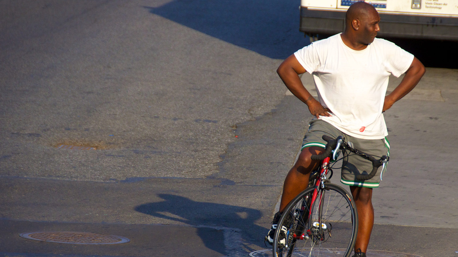 Man on bicycle