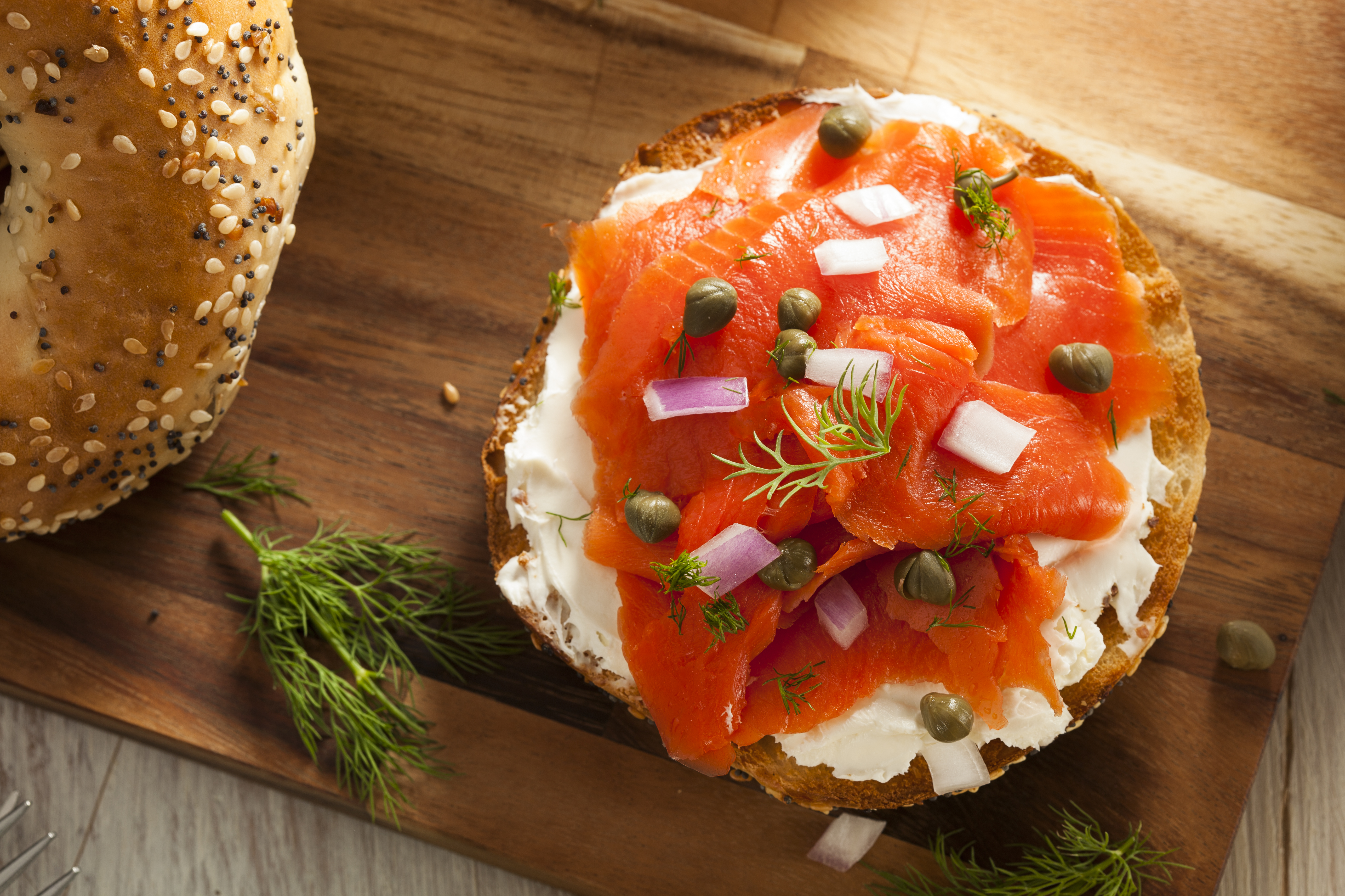 bagel with lox