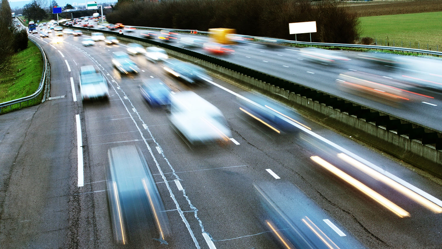 cars on a highway