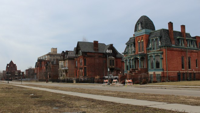 Houses in Brush Park, Detroit.