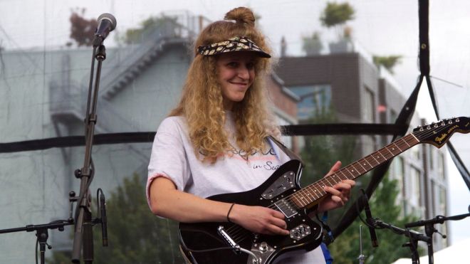 Julia Shapiro, lead singer and guitarist of Chastity Belt, at Capitol Hill Block Party.