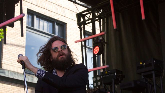 Father John Misty performing at Capitol Hill Block Party.