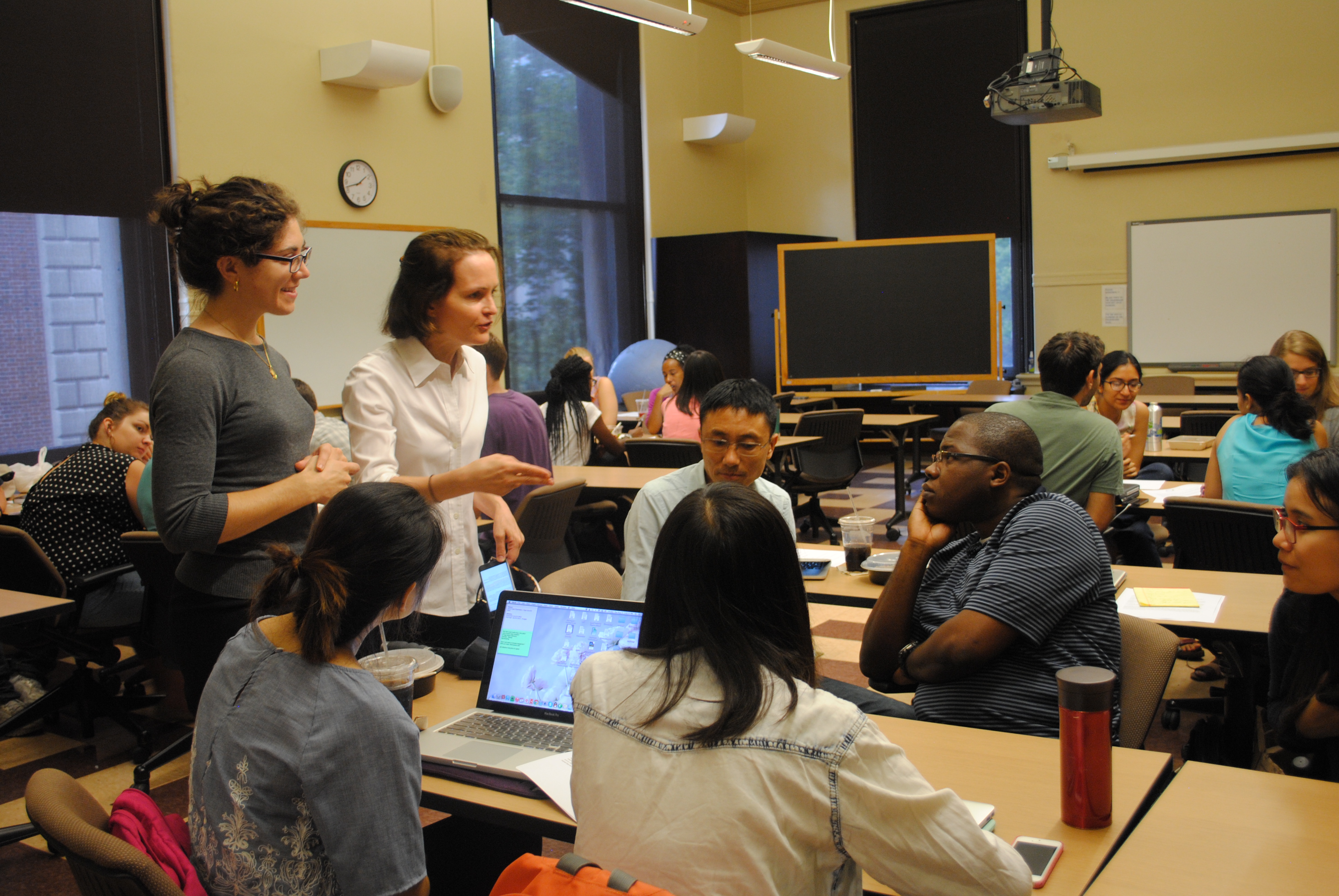 Massie consults with a master's class in Climate & Society at Columbia University.