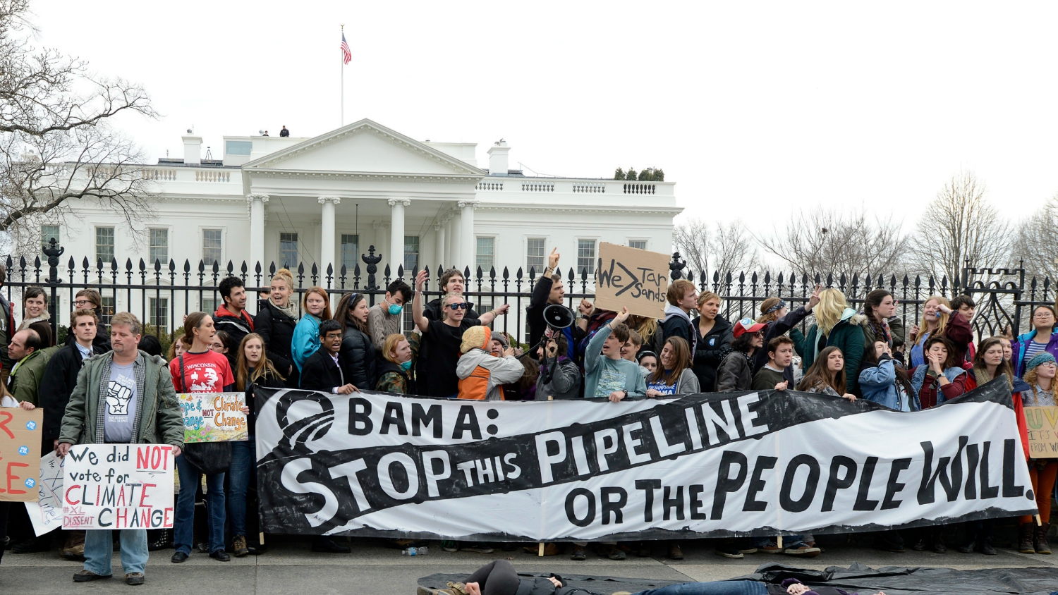 Keystone protest in front of White House