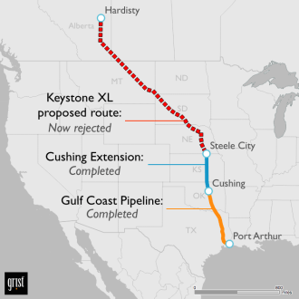 map of Keystone route