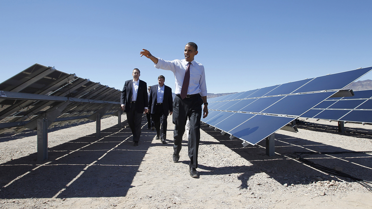 Obama and solar panels