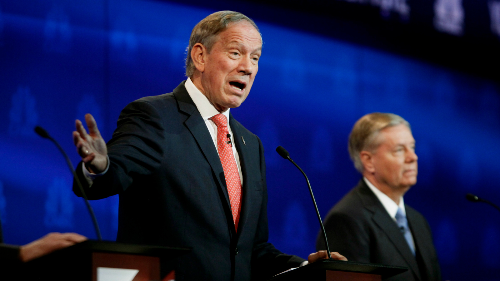 George Pataki and Lindsey Graham at debate