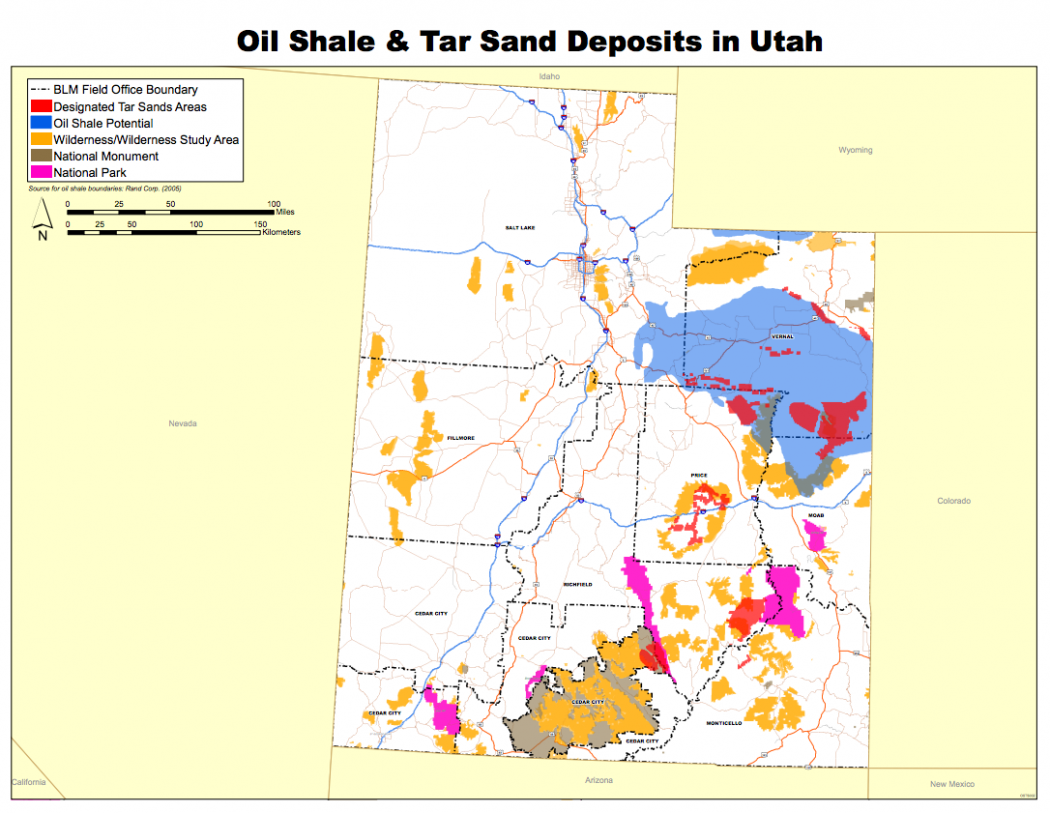 shale tar deposits