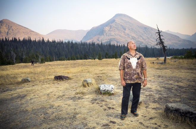 Jack Gladstone performs at Glacier National Park's Two Medicine campground