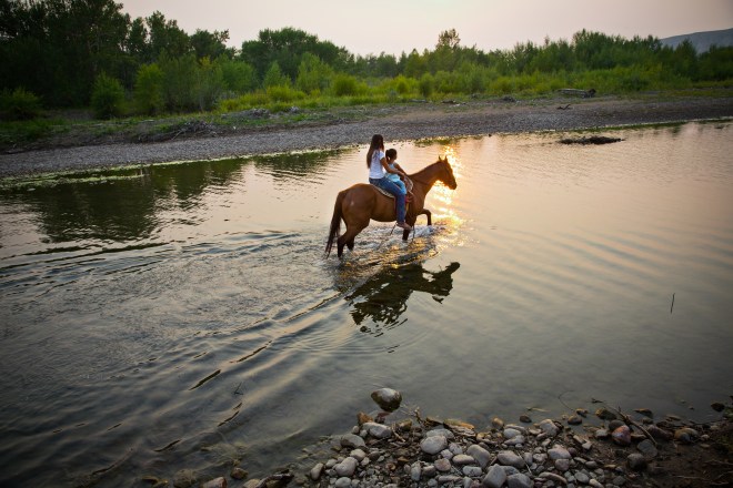 Kendall Edmo at her family home on the Blackfeet Reservation. 