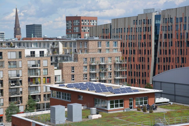 Solar power in HafenCity