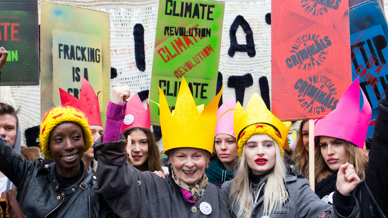 women protesting