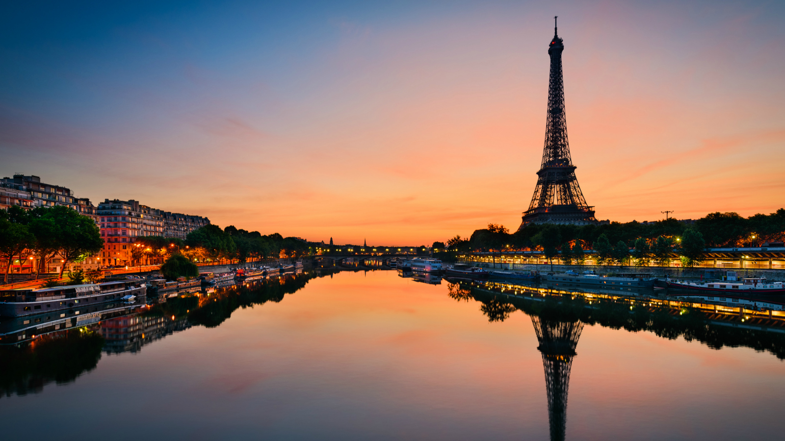 Eiffel Tower at sunset