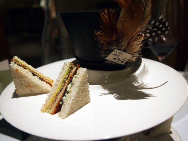 Toast sandwiches at U.K. restaurant The Fat Duck. 