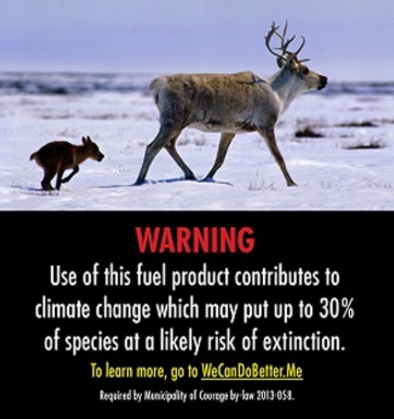 Gas Warning Label Caribou