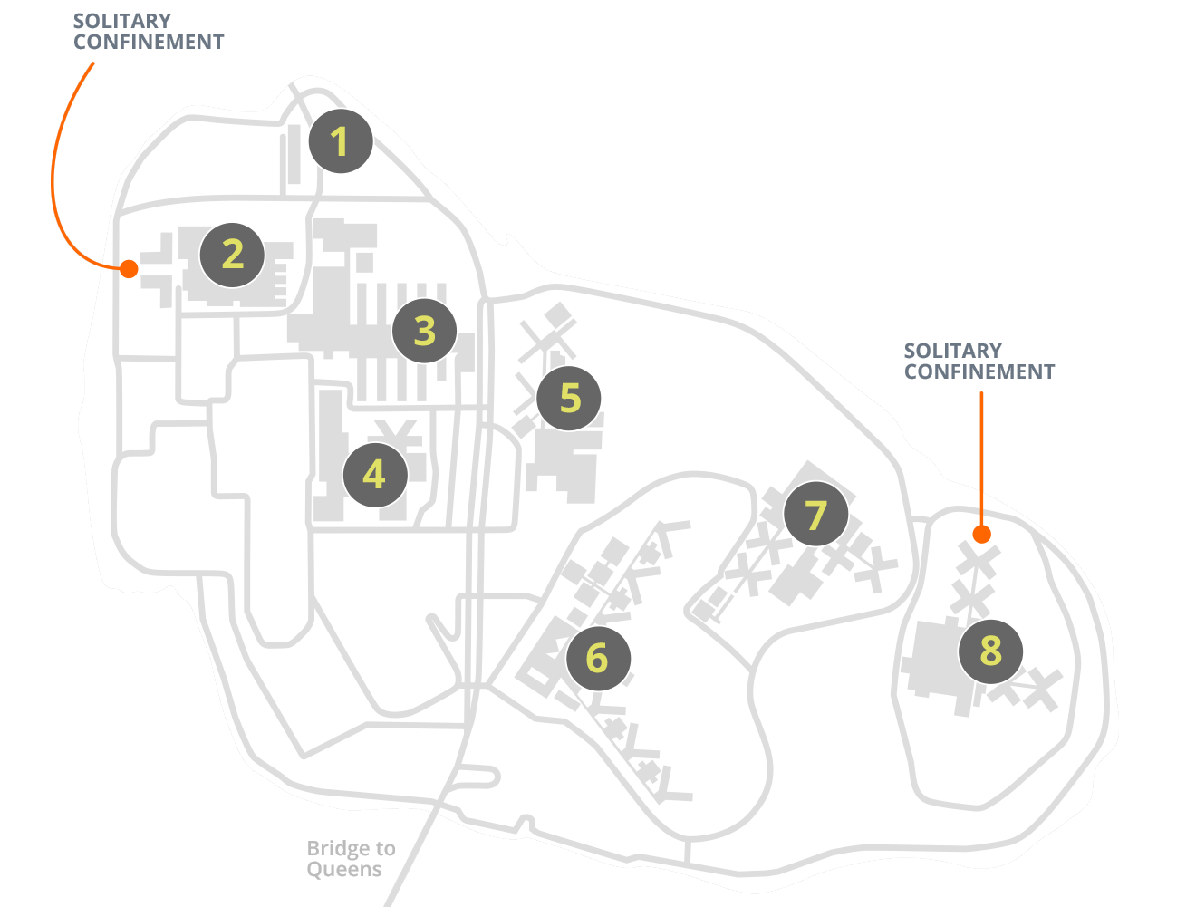 Map of Rikers Island