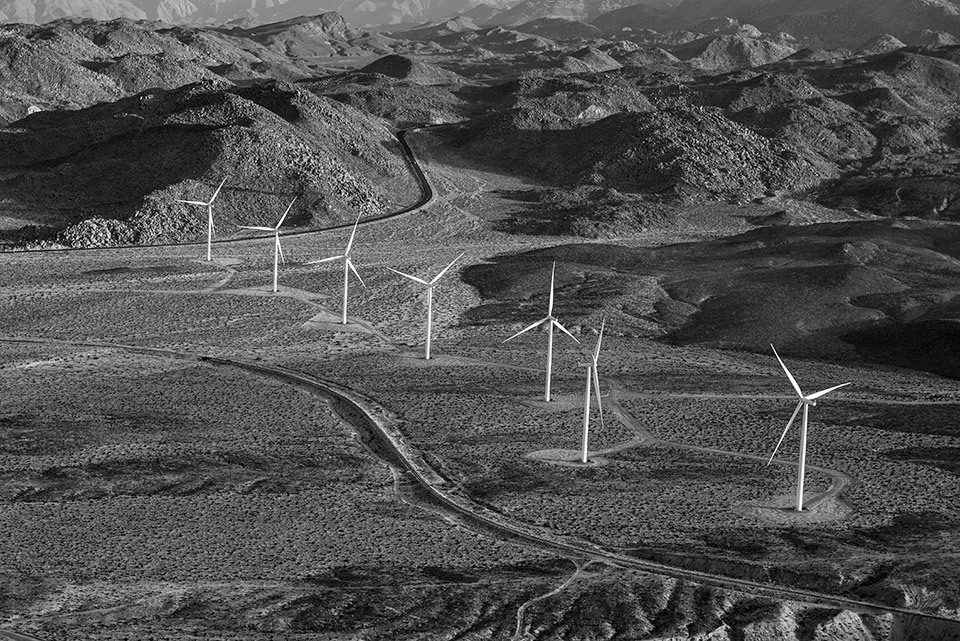 The Ocotillo Wind Farm is in Imperial Valley, near the Mexico border.