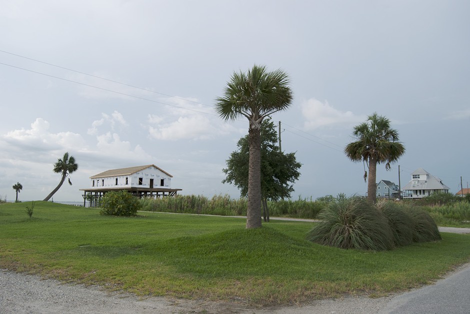 New construction along Highway 90 between Lake Borgne and Lake Pontchartrain.