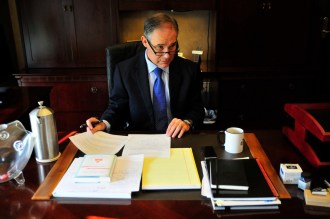 Oklahoma Attorney General Scott Pruitt at his office in Oklahoma City