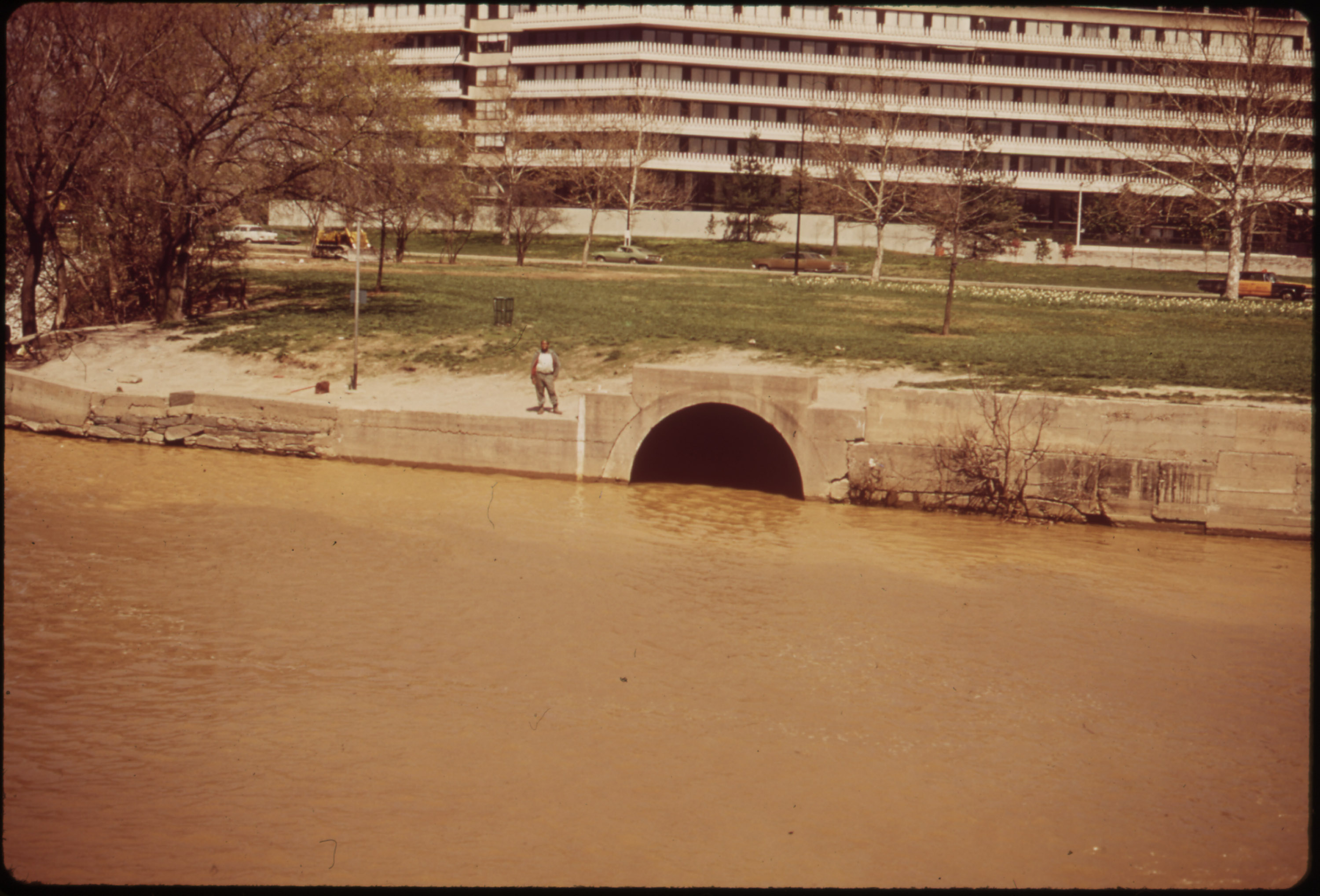 The Georgetown Gap through which raw sewage flowed into the Potomac River.