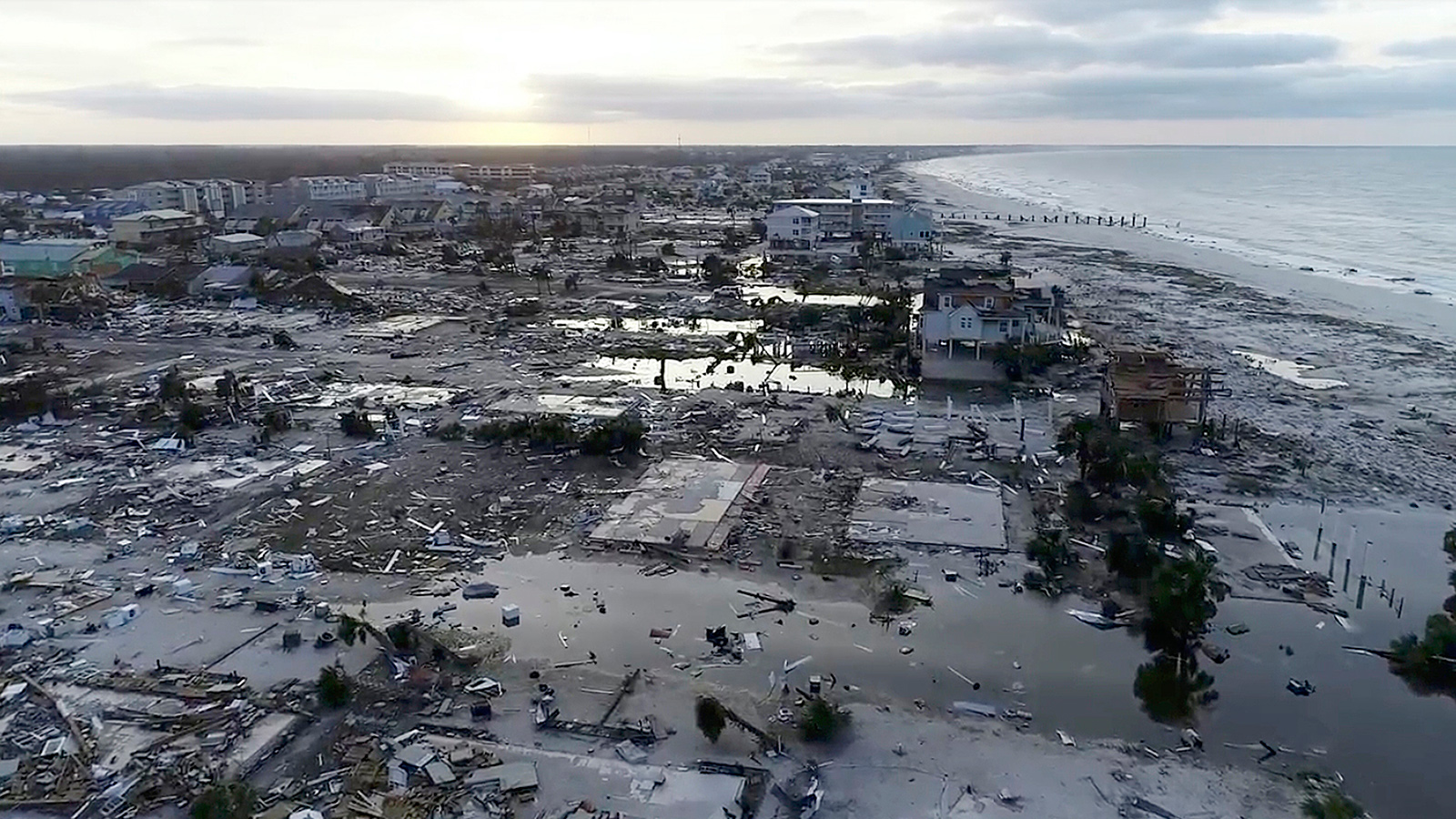 Damage from Hurricane Michael is seen in Mexico Beach, Fla. on Thursday, Oct. 11, 2018.