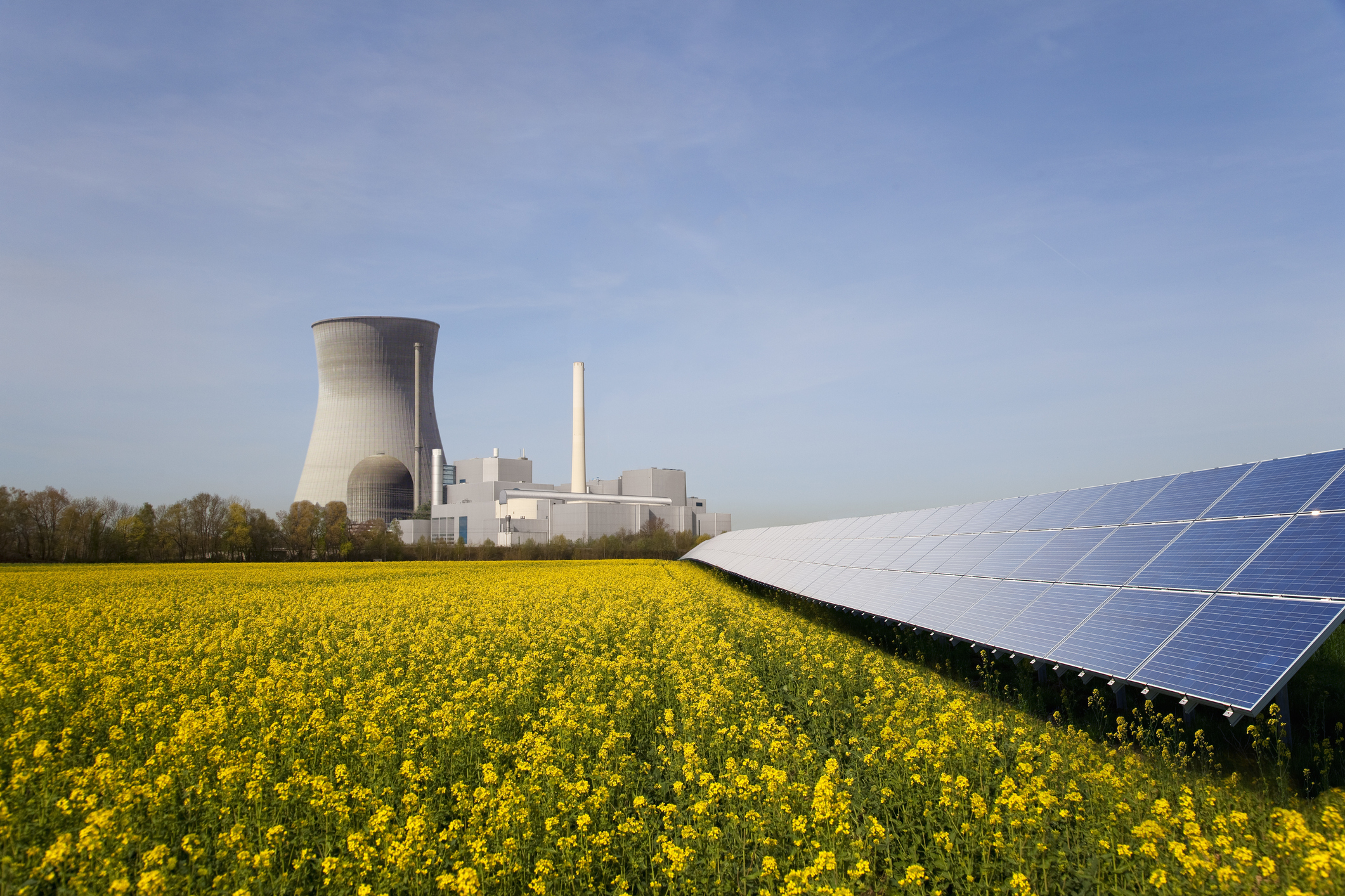 Solar plant and atomic power station