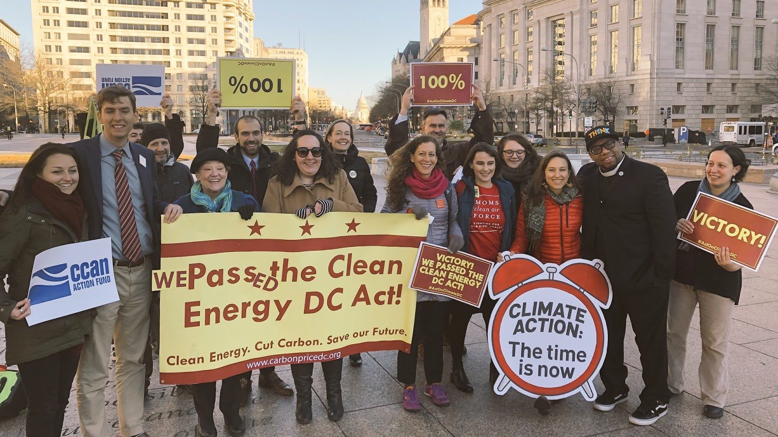 Reverend Yearwood with members of the DC Climate Coalition