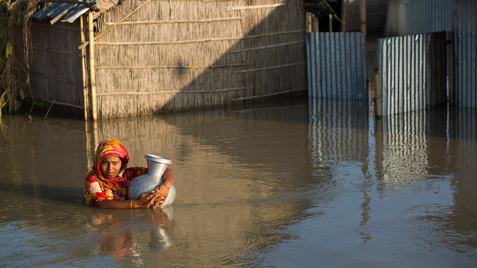 Flood affected area on July 15, 2017 in Lalmonirhat, Bangladesh.