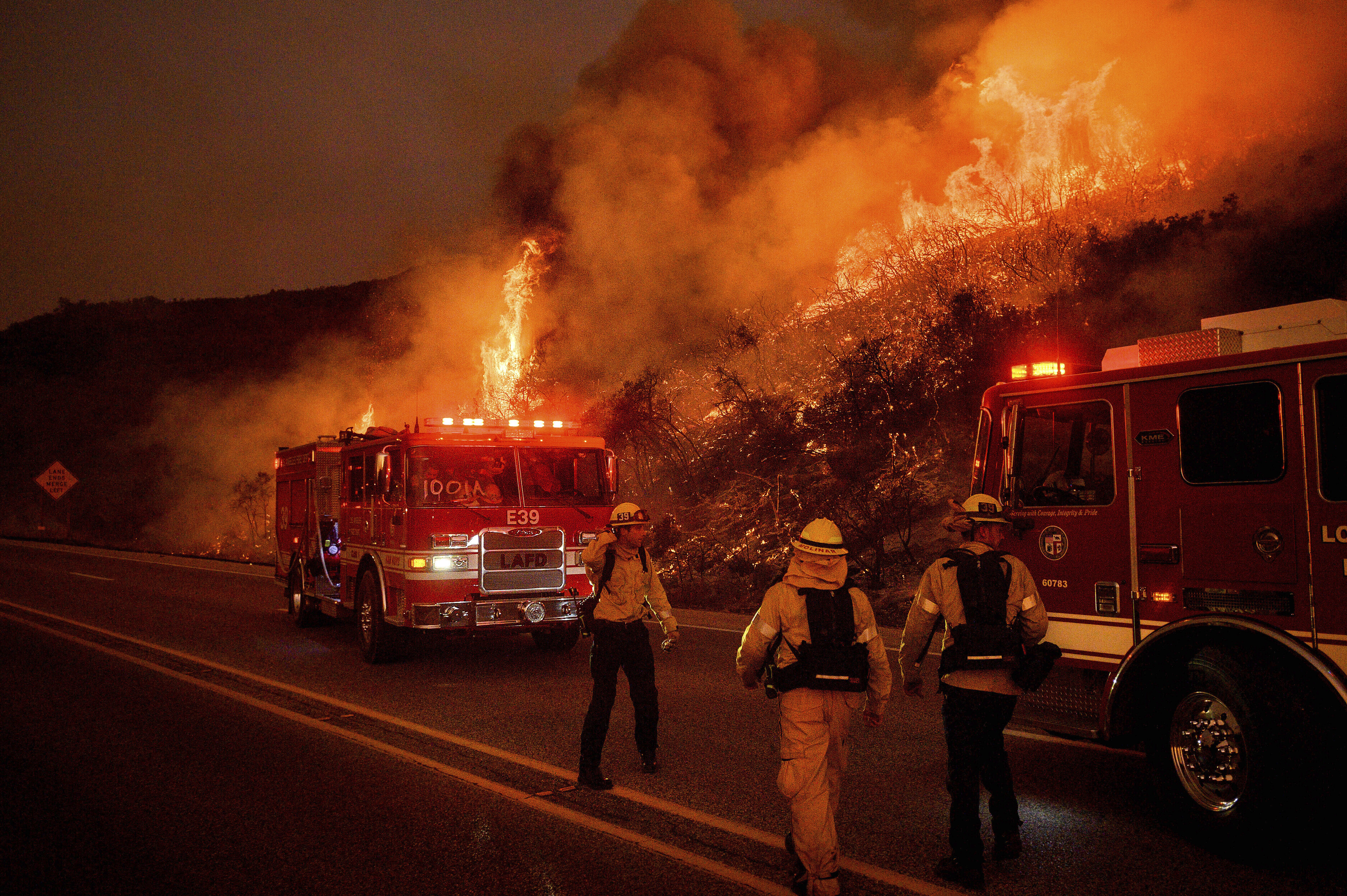 fire in Los Padres National Forest