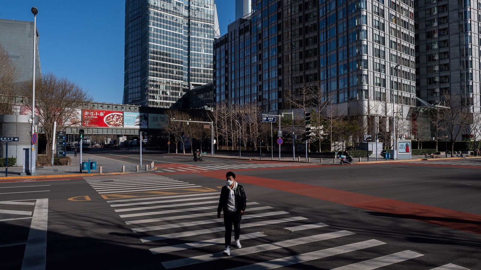 Beijing man walking coronavirus