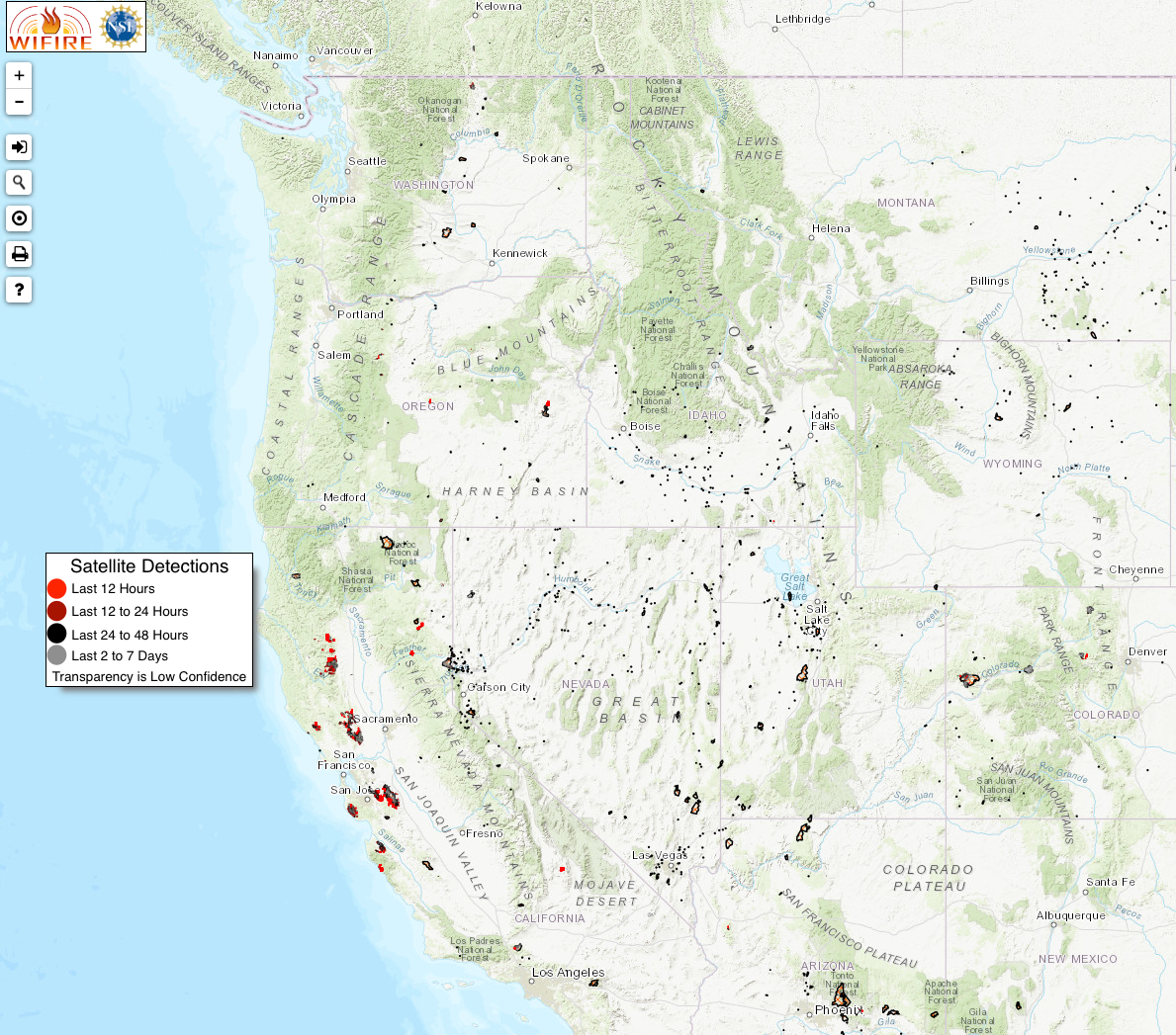 Fire map August 2020