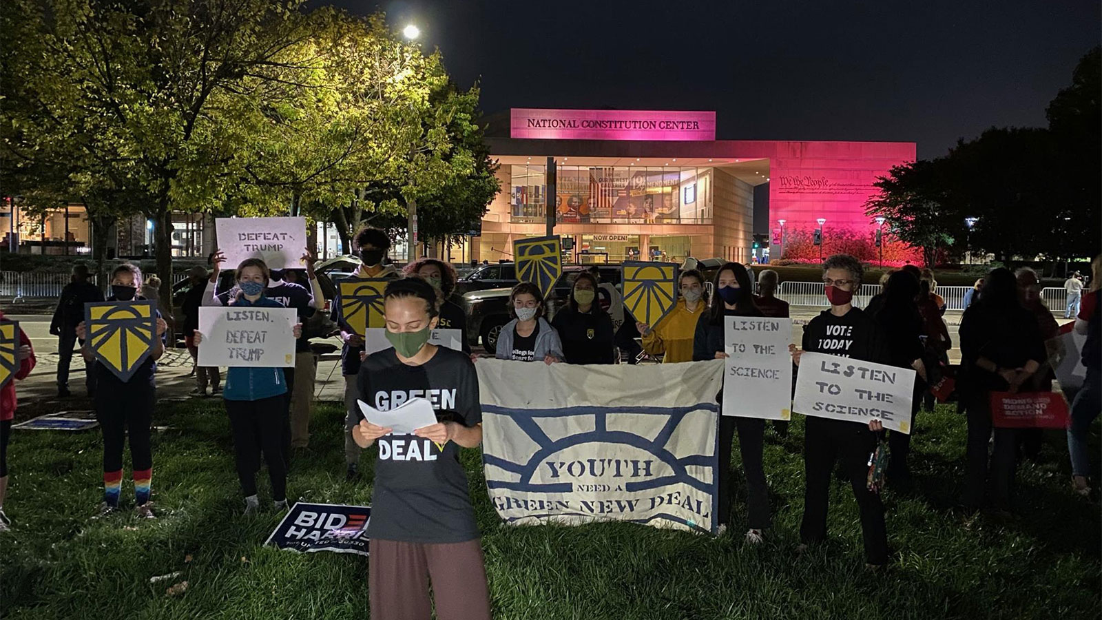 Sunrise Philadelphia protest