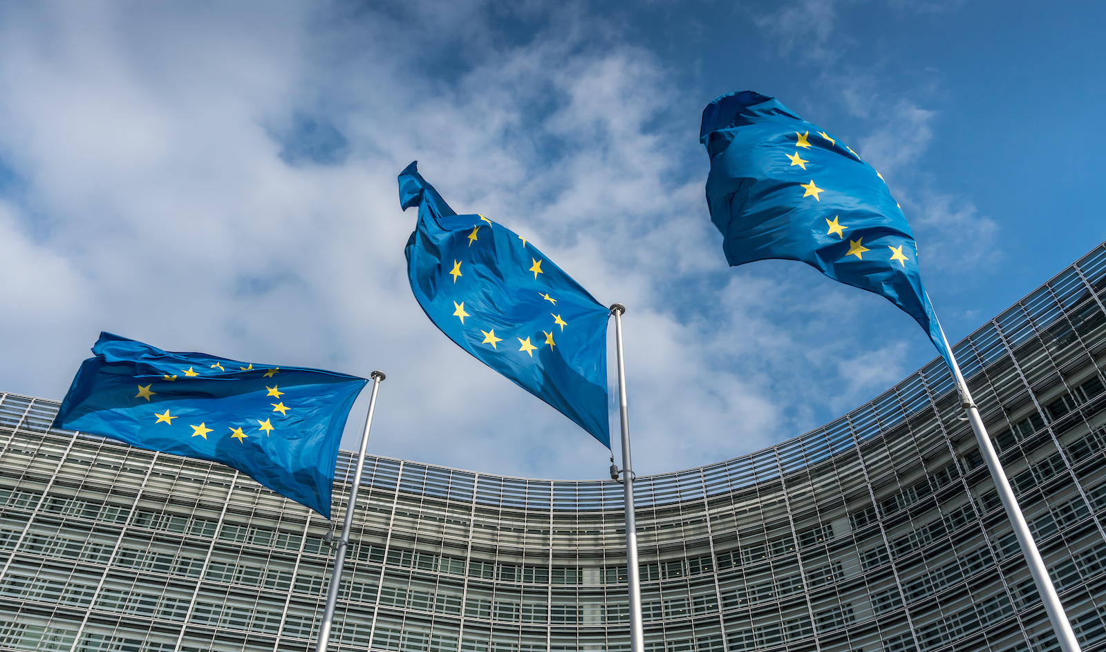 European Union flags at Berlaymont building