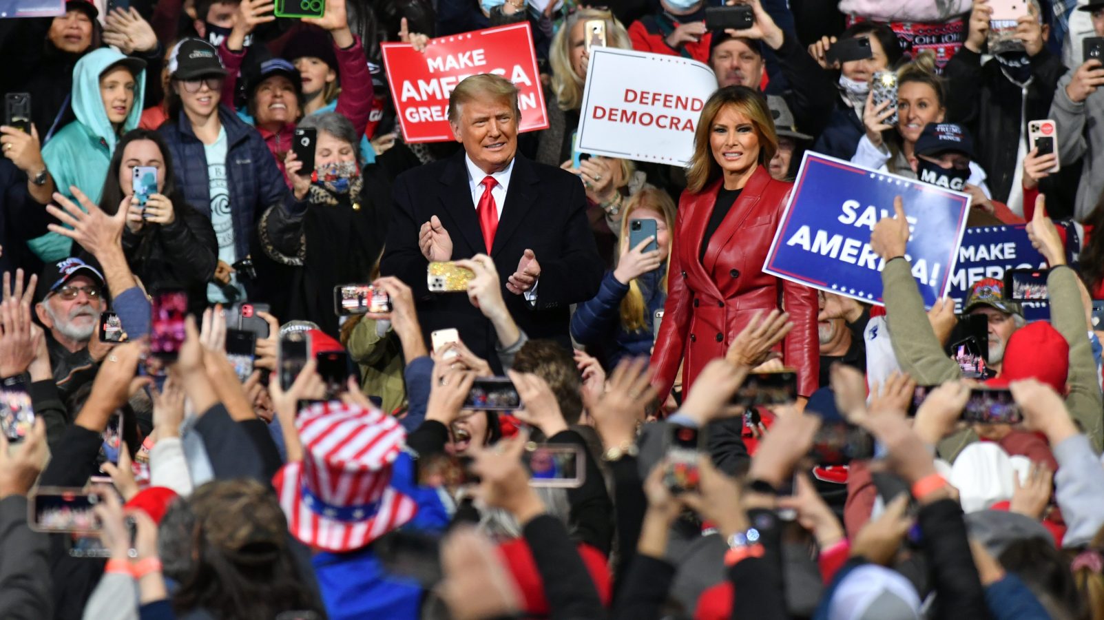 Donald and Melania Trump in Valdosta, Georgia