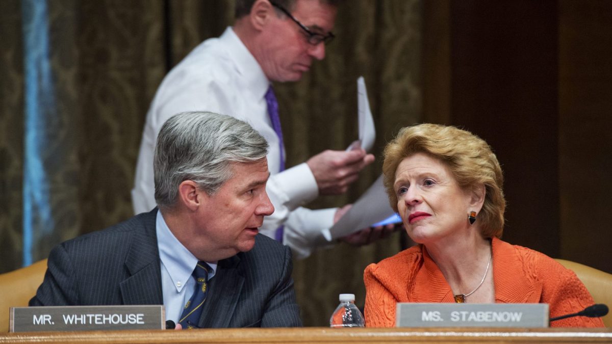 Sens. Sheldon Whitehouse, D-R.I. and Debbie Stabenow, D-Mich.