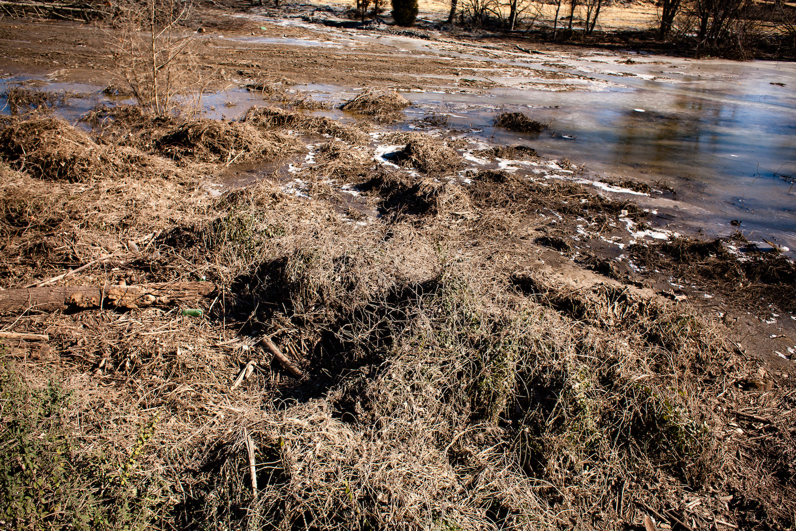 A close-up photo of sludge from TVA plant