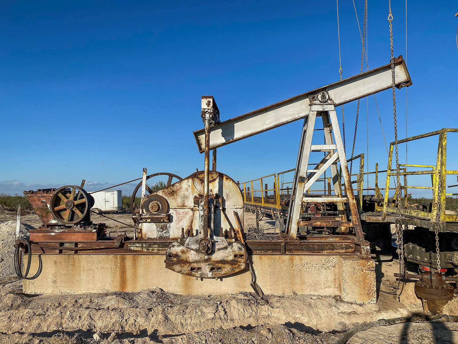 rusted pumpjack