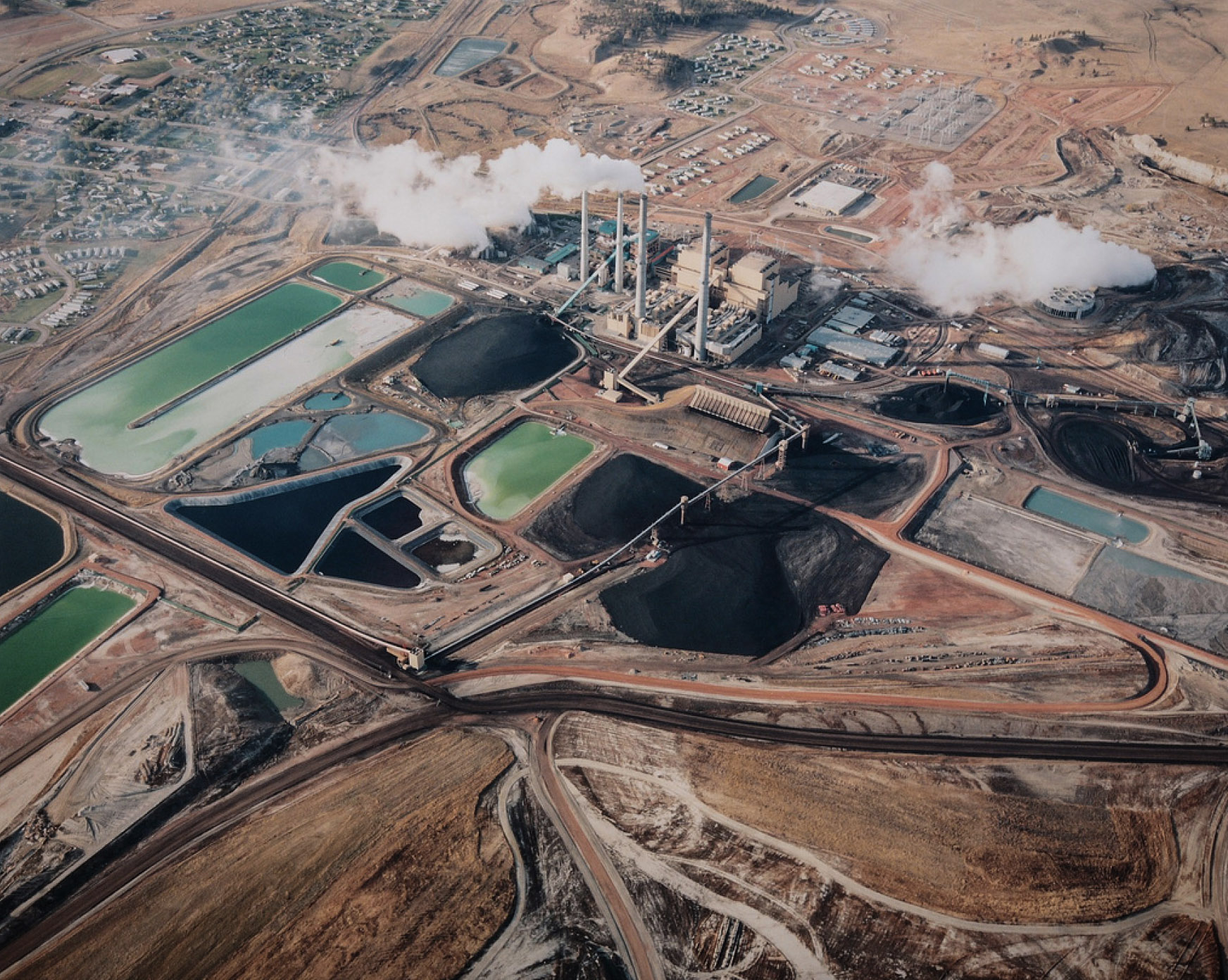 The town and coal mine of Colstrip, Montana